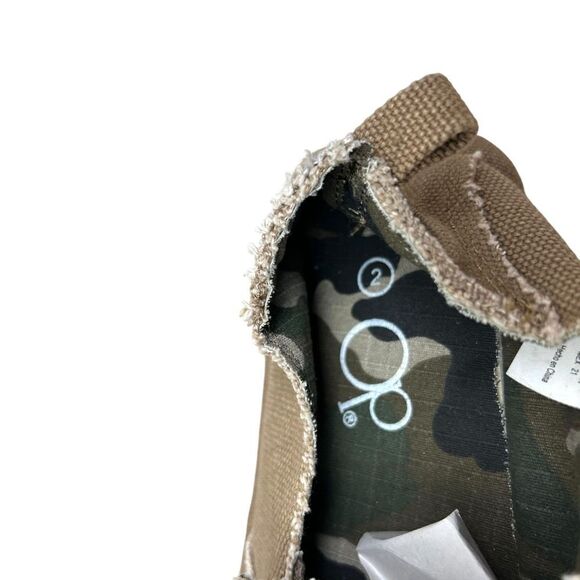Op Ocean Pacific Boys Loafers Canvas After Beach Moc Toe Slip On Tan Size 2 - Picture 7 of 8